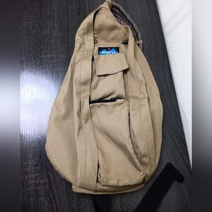 Kavu Original Rope Bag Sling Pack with Adjustable Rope Shoulder Strap Dune EUCI